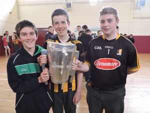 1st and 3rd year boys with the cup